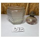 Vintage Cookie Jar Base & Kerosene Lamp Bottom