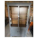 Blue Gray Painted Display Cabinet