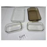 Anchor Ovenware 8X11 Glass Pan, 2 Pyrex Loaf