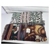 2 Holiday Tapestry Throws