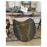 Black metal and Brass Fireplace basket for