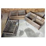 3 Wood Slat Crates: California Fruit Growers,