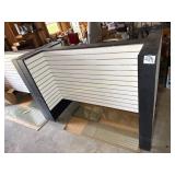 Slatwall retail display on casters