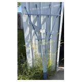 Blue painted trellis, 61" tall