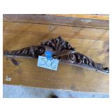 Oak ornate piece, 22" long