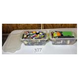 2 Shoebox Sized Totes of Legos