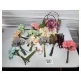 Box of Rose Bouquets, Roses in Purse Decor