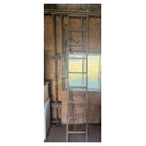 Wooden Display Ladder with the hardware to hang