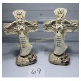 Napco Imports 2- Resin Crosses "Forever with the