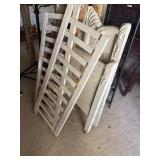 Antique White Painted Ornate Baby Crib