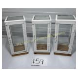 3- Ode & Fettle white metal lanterns
