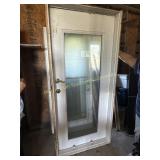 White Door with Frame with frame 37" W x 81