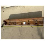 49" heart cutouts wooden shelf