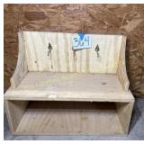 Handmade Plywood Coat Rack with Shelf