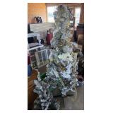 2 Flocked Christmas trees