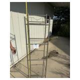 Brushed Silver toned wire shelf 62" Tall, 14"