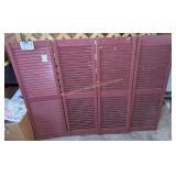 4 Red Shutter-Style Panels