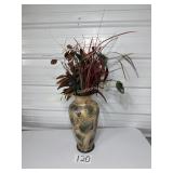 Large Ceramic Vase with grape pattern and Fall