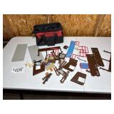zip up canvas tote filled with farm toys