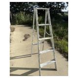 Prim. White painted step ladder 58" Tall