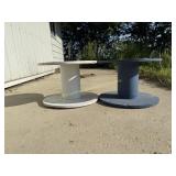 2 Wooden Spools painted 12" Tall, 18" Wide