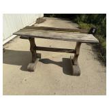 Primitive Wooden Bench 32" Wide 20" Tall, 18" Wide