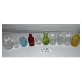 Lot of 10 small decorative vases 4 has colored