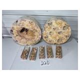 2 Empty Hat Boxes, Angel Decoupage Ornaments