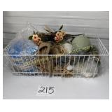 Wire Crate Full of Styrofoam Balls & Floral Tape