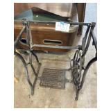 Iron treadle sewing machine base