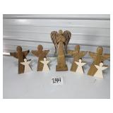 5 Wooden Angels