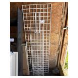 White grid and white wire shelving