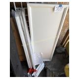 White Buffett table, new, 16" W x 42" L