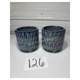 Pair of Modern Blue planters