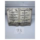 Open book of Ten Commandments resin shelf sitter