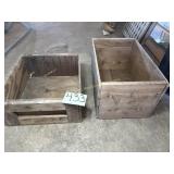 2 Wood Boxes