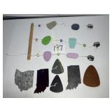 Transpac Glass Piece Windchime, Windchime pieces