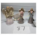 2 - Ganz resin angels, 1 - resin praying angel