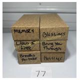 Lot of 6 resin plaques Art Stone by Carson