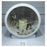 Battery Operated lit candle "The memories that a