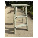 Primitive small painted step ladder 23" Tall, 1