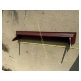 Wood Rustic Red painted Mantle Shelf 49" Long