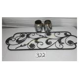 2 Silver Lanters (one missing the top), Wrought