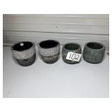 4- PD Home and Garden flower pots heavy resin