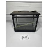 Allen & Roth black metal and clear glass lantern