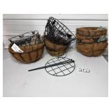 Wire hanging baskets