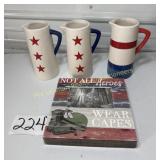 3 Patriotic Pitchers, 1 Frame