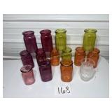 box of 14 colored Mason jar style jars