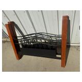 Metal and Wood twin Bed head and footboard only