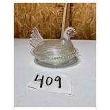 Indiana Glass Hen on Nest